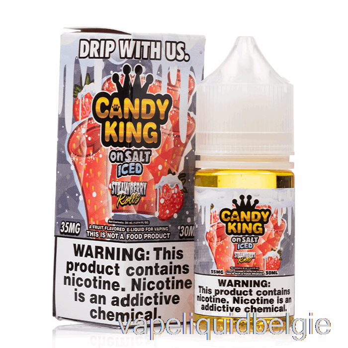 Vape België Ijskoude Aardbeienbroodjes - Candy King Op Zout - 30ml 35mg